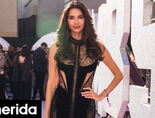 Η Ηλιάνα Παπαγεωργίου στο show της Victoria’s Secret -Με μαύρο φόρεμα Celia Kritharioti, διαφάνειες και δαντέλα
