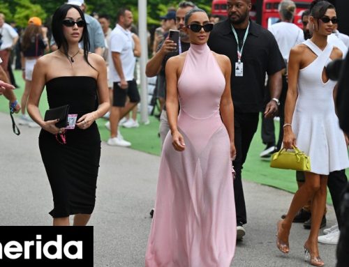 Η τολμηρή εμφάνιση της Κιμ Καρντάσιαν στο Grand Prix Σιγκαπούρης: Πήγε με διάφανο ροζ φόρεμα να δει τον αγώνα του συντρόφου της